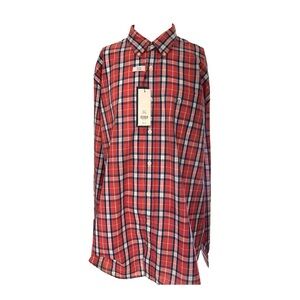 Saddlebred Men's Red and Blue Plaid Shirt